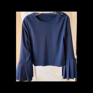 Zara red and blue long sleeves top